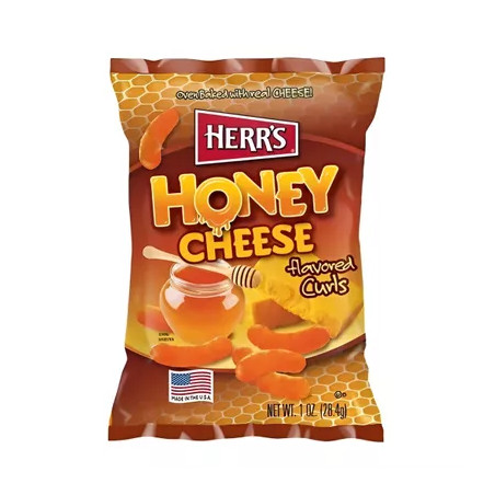 Kukurūzas nūjjiņas Herrs Honey Cheese 28g