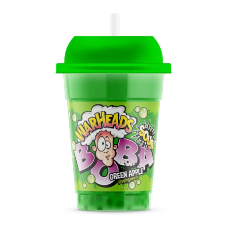Dzēriens Burbuļtēja Warheads BOBA Sour green apple 400ml