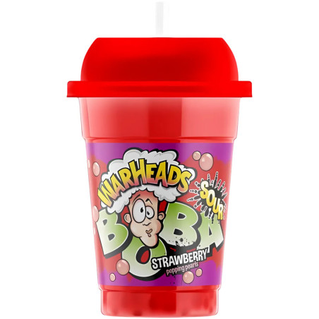 Dzēriens Burbuļtēja Warheads BOBA Sour strawberry 400ml