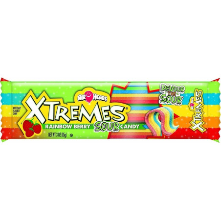 Želejkonfektes Airheads Xtremes Rainbow Berry 85g