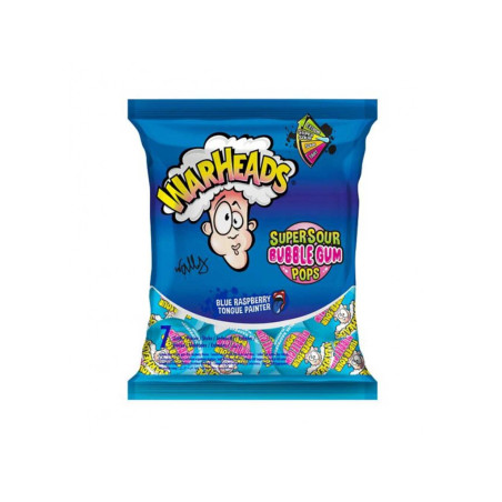 Ledenes Warheads Blue Raspberry Bubblegum Pop 105g