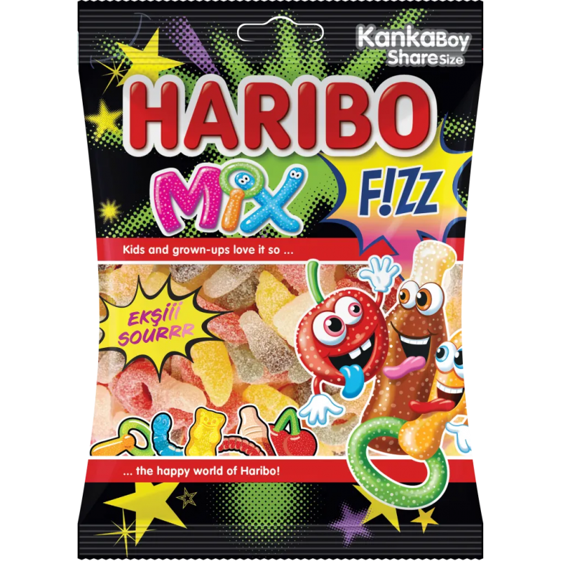 Home|Haribo|Haribo Mix Fizz Gummies 100g